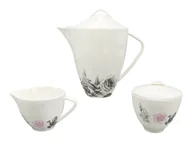 Dzbanki i imbryki - 5-częściowy zestaw Rose (imbryk 1600 ml, dzbanek na mleko 150 ml, dzbanek na cukier 150 ml) - miniaturka - grafika 1