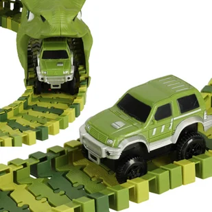 Tor wyścigowy dinozaury samochody 240 elementów - Tory, garaże, parkingi - miniaturka - grafika 7