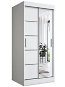 Inne meble do salonu - Biała szafa przesuwna z lustrem F2-R28 - miniaturka - grafika 1