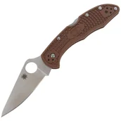 Noże - Spyderco Inc. Nóż Delica 4 Full Flat Brown FRN Plain (C11FPBN) - miniaturka - grafika 1