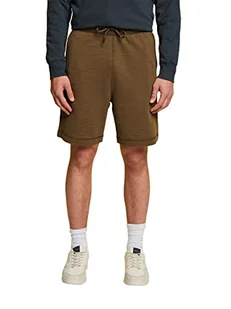 ESPRIT Bawełniane szorty dresowe, zielony khaki, S - Spodenki damskie - miniaturka - grafika 1
