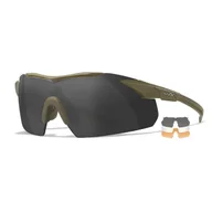 Odzież taktyczna i umundurowanie - Okulary Taktyczne Wiley X Vapor Comm 2.5 3562 Set 3in1 Grey/Clear/Light Rust, Matte Tan Frame - miniaturka - grafika 1