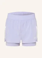 Spodenki damskie - Adidas Szorty Do Biegania 2 W 1 Own The Run lila - miniaturka - grafika 1