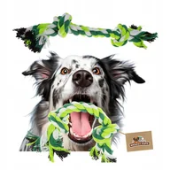 Zabawki dla psów - Zabawka Dla Psa Szczeniaka Sznur Szarpak Pleciony Dentystyczny Supły 21 Cm - miniaturka - grafika 1