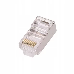 Wtyk ekranowany Ftp kat.5e 10 szt Gold Pin drut - Wtyczki i adaptery - miniaturka - grafika 2