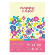 Pozostałe książki - Blok deko summer A5 170g 20ark 5 kolorów - miniaturka - grafika 1