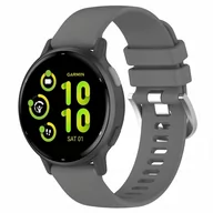 Akcesoria do smartwatchy - Pasek Bizon Strap Watch Silicone Pro do Garmin Vivoactive 5, szary - miniaturka - grafika 1