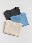 Koszulki dla chłopców - Reserved - Bawełniany t-shirt 3 pack - złamana biel - miniaturka - grafika 1