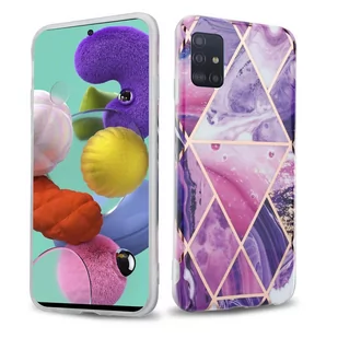 Pokrowiec Etui Do Samsung Galaxy A51 5G w Fioletowe Fale Marmur No. 14 Obudowa Case Cover Silikon Plecki Cadorabo - Etui i futerały do telefonów - miniaturka - grafika 1