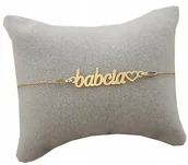 Bransoletki - Złota bransoletka dla babci srebro 925 BABCIA - miniaturka - grafika 1