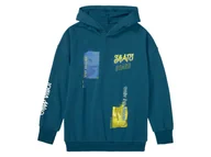 Swetry dla chłopców - pepperts!® Bluza chłopięca z kapturem (Petrol, 158/164) - miniaturka - grafika 1