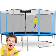 Trampoliny - Neo-sport Trampolina ogrodowa 14ft/435cm z siatką zewnętrzną i drabinką - miniaturka - grafika 1