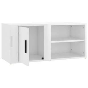 Lumarko Szafki pod TV, 2 szt., białe, wysoki połysk, 80x31,5x36 cm - Szafki RTV - miniaturka - grafika 10