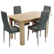 Stoły z krzesłami - Zestaw Stół Modern 120 Sonoma I 4 Szare Krzesła Nicea - miniaturka - grafika 1
