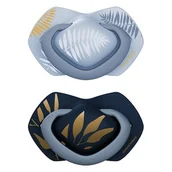 Smoczki uspokajające - CANPOL BABIES Smoczek silikonowy symetryczny Light touch 6-18m GOLD 2szt. - miniaturka - grafika 1