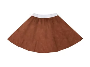 SPÓDNICZKA WELUROWA BRĄZOWA 34cm - Sukienki i spódniczki dla dziewczynek - miniaturka - grafika 1