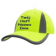 Czapki i chusty sportowe męskie - CZAPKA BEJSBOLÓWKA ODBLASKOWA HAFT WŁASNY NADRUK - miniaturka - grafika 1