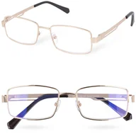 Okulary korekcyjne, oprawki, szkła - Okulary korekcyjne BLUE VISION GOLD +2,50 - miniaturka - grafika 1