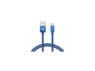 Swissten 71522308 kabel USB 2 m USB A Micro-USB B Niebieski - Kable USB - miniaturka - grafika 1