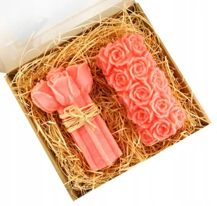 Zestaw prezentowy upominek dwie świece bukiet róży i róża 15 cm łososiowe - Świece Zestaw prezentowy upominek dwie świece bukiet róży i róża 15 cm łososiowe - Świece - miniaturka - grafika 1