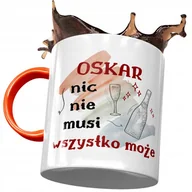 Kubki - Kubek Pomarańczowy Dla Oskara Kolegi Męża Prezent z Nadrukiem ze Zdjęciem + Opakowanie na prezent (wzór 02) - miniaturka - grafika 1