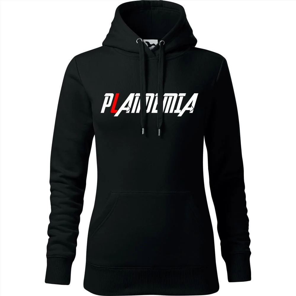 Damska Bluza Z Kapturem - Plandemia Czarny 2xl