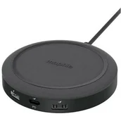 Ładowarki do telefonów - Mophie Universal Wireless Charging Hub ładowarka do czterech urządzeń ładowanie bezprzewodowe 10W dodatkowe 3 porty USB A 12W USB A 18W USB C 20W czarny 401307464 - miniaturka - grafika 1