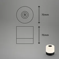 Lampy stojące - Briloner Lampa stołowa LED Smal, czarna, 2 700 K, ściemniana - miniaturka - grafika 1
