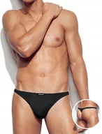 Majtki męskie - STRINGI MĘSKIE ATLANTIC BMP253 SLIPY MINI Z ODSŁONIĘTĄ PUPĄ CZARNE *S* - miniaturka - grafika 1