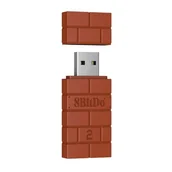 Gadżety dla graczy - Adapter 8BITDO Wireless Adapter 2 Brązowy - miniaturka - grafika 1