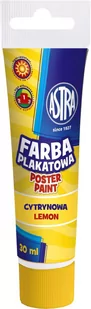 Astra Farba Plakatowa Tuba 30 ml Cytrynowa - Farby i media malarskie - miniaturka - grafika 2