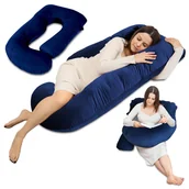 Poduszki do karmienia - Poduszka ciążowa Poduszka do karmienia xxl Poduszka boczna do spania Poduszka ciążowa duża poduszka komfortowa Poduszka pozycjonująca w kształcie li.. - miniaturka - grafika 1