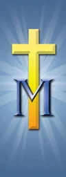 Baner religijny - symbole maryjne 75x200 cm - Ikony i obrazy sakralne - miniaturka - grafika 1