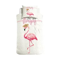 Pościel - 140x220 YOU ARE FLAMAZING róż  bawełniana pościel kpl - miniaturka - grafika 1