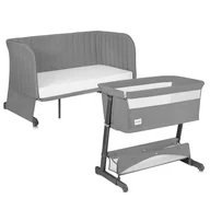 Łóżeczka i kojce - Lionelo Thomi Plus 5w1 - łóżeczko dziecięce Grey Concrete - miniaturka - grafika 1