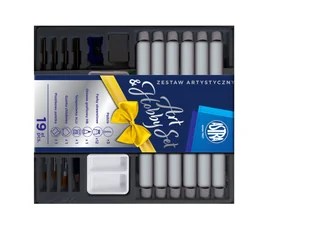 Zestaw artystyczny ASTRA ARTEA 19 el. Farby akrylowe 12 kol×12 ml, 3 pędzle, ołówek, gumka, temperówka, paletka - Przybory szkolne - miniaturka - grafika 1