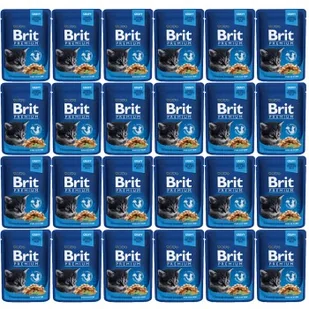 Brit Premium Cat Pouches Chicken Chunks dla kociąt 24 x 100 g - Mokra karma dla kotów - miniaturka - grafika 1