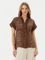 Koszule damskie - Vero Moda Koszula Bumpy 10331923 Brązowy Regular Fit - miniaturka - grafika 1