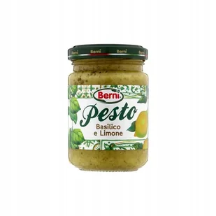 Pesto bazylia z limonką 135g - Berni włoskie bazyliowe - Pasztet i przetwory mięsne - miniaturka - grafika 1