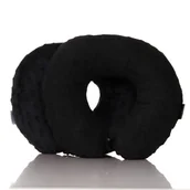 Akcesoria do fotelików - Poduszka podróżna dla dzieci rogal zagłówek czarny - miniaturka - grafika 1