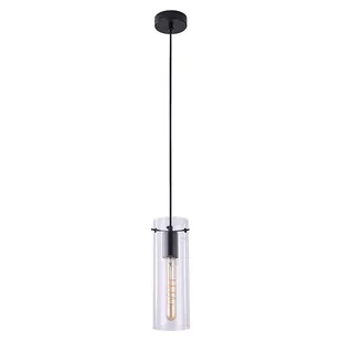 Rabalux Acantha 5258 lampa wisząca zwis 1x40W E27 transparentna/czarna - Lampy sufitowe - miniaturka - grafika 1