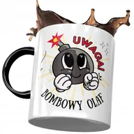 Kubki - Kubek Czarny Dla Olafa Kolegi Męża na Prezent z Nadrukiem ze Zdjęciem + Opakowanie na prezent (wzór 03) - miniaturka - grafika 1