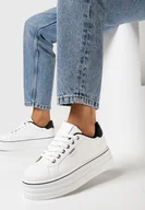 Moda i Uroda OUTLET - Czarne Sneakersy na Platformie Pallia - miniaturka - grafika 1