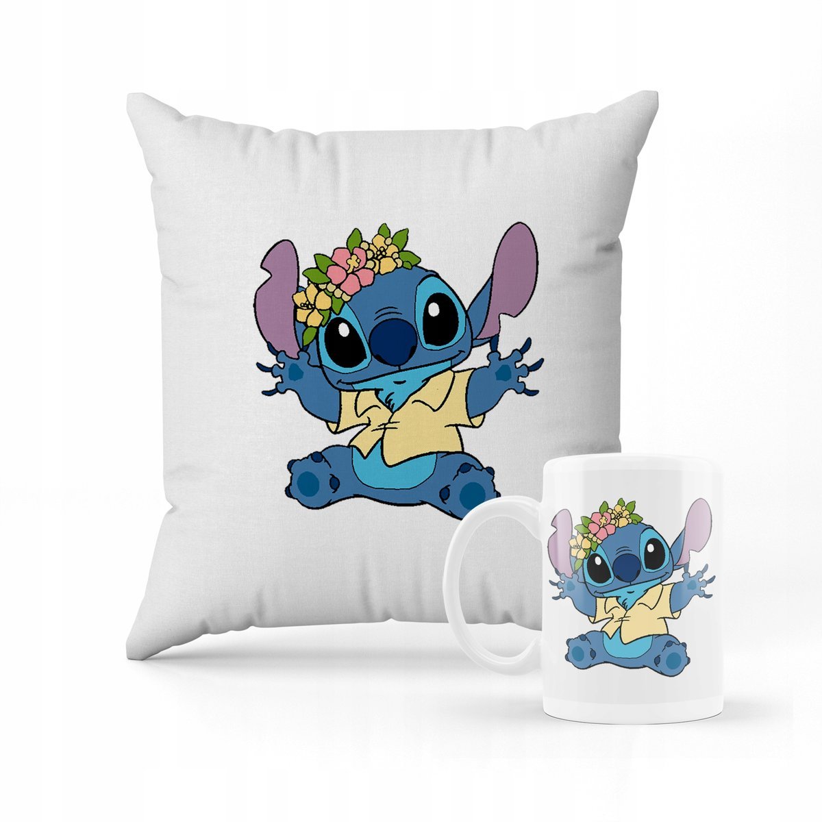 ZESTAW KUBEK + PODUSZKA Lilo i Stich + IMIĘ #7