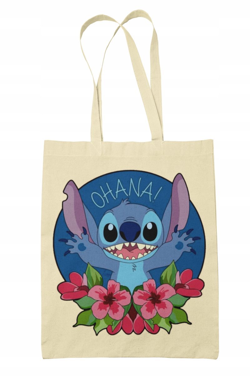 Torba Shopper-materiał-na ramie-Lilo i stich-bajka