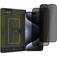 Szkła hartowane na telefon - Szkło prywatyzujące HOFI Anti Spy Glass Pro+ Privacy do Apple iPhone 16 Pro Max (2 szt.) - miniaturka - grafika 1