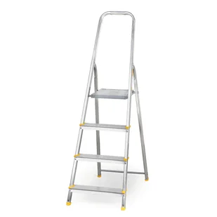 Jednostronne schodki aluminiowe ALVE EUROSTYL, 1x4 szczeble, wysokość 0,76 m - Drabiny - miniaturka - grafika 1