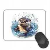 Podkładki pod mysz - Podkładka pod mysz MYSZKĘ z wydrą WYDRA w wodzie MATA na biurko - miniaturka - grafika 1