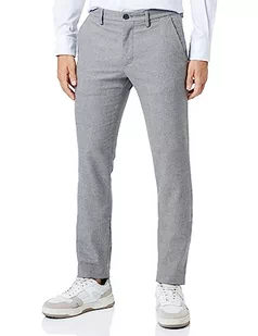 Tommy Hilfiger Męskie spodnie tkane Bleecker o wyglądzie wełny, Średni szary wrzos, 28W / 32L - Spodenki męskie - miniaturka - grafika 1