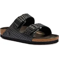 Klapki i japonki damskie - Birkenstock Skórzane klapki Arizona LENA narrow fit - miniaturka - grafika 1